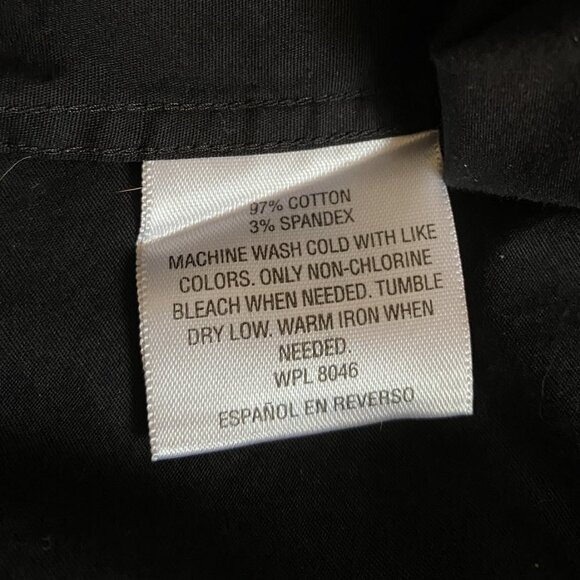 ALFANI Mens Slim Fit Stretch Button Down Dress Shirt Black SIZE S 14/14.5 - Picture 6 of 6